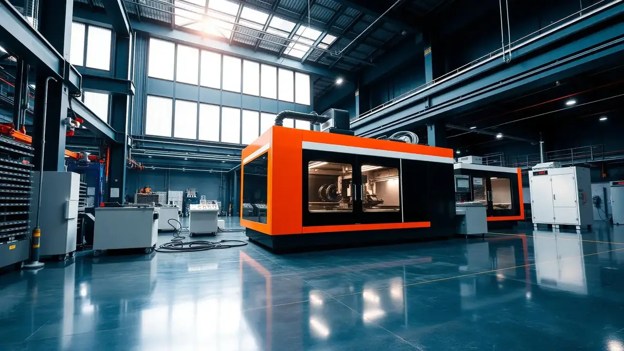 Hall de production industrielle utilisé comme image de démonstration pour le système de cas client MDX